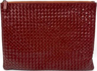 Dragon Diffusion Clutch intrecciata con zip - - Bags - Donna - Rosso - ONE SIZE