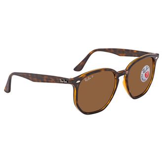 Ray-Ban Polarized Brown Classic B-15 Hexagonal Sunglasses RB4306 710/8354
