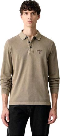 Aeronautica Polo Manica Lunga - - Tops - Uomo - Marrone - L