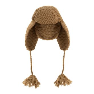 Etro Wollen Hoed Met Oorflappen - Dames - Hoeden - Bruin - ONE Size - Wol - Accessoires