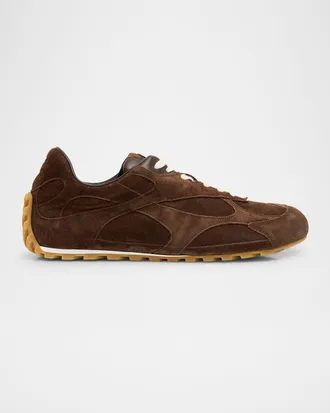 Bottega Veneta Orbit Flash Suede Low-Top Sneakers