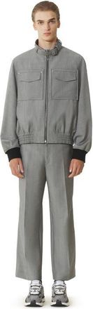 Lanvin Black Mohair Wool Jacket in Gray at Nordstrom, Size 46