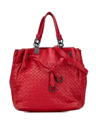 Bottega Veneta Borsa a secchiello Intrecciato in nappa 2012-2025 - Rosso