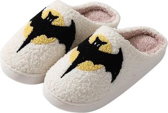 Generic Ladies Slippers Couples Holiday Printed Cozy Clogs For Men And Women Warm For Home Festival Design For Couples Cozy Slippers For Women(White, 4.5)