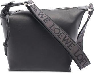 Loewe 2010-2025 Small Leather Cubi crossbody bag - Black