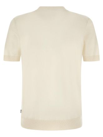 HUGO BOSS Extrafine Merino Wool T-shirt - Cream