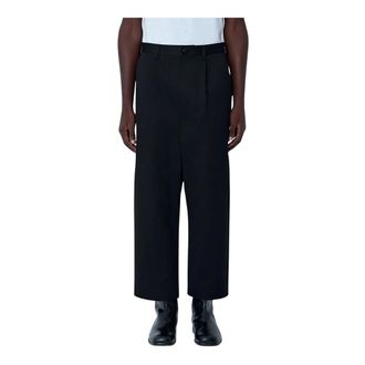 Junya Watanabe Wide Trousers, male, Black, Size: M Pleated Wide-Leg Pants