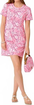 Lilly Pulitzer Adetta Stretch Shift Dress In Conch Shell Pink Burst Of Joy