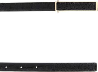 Tom Ford Crocodile-Embossed Calf Belt - Black