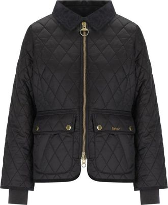 Barbour Beadnell Fitted Quilted Jacket - Dames - Winterjassen - Zwart - XS - Katoen - Jassen
