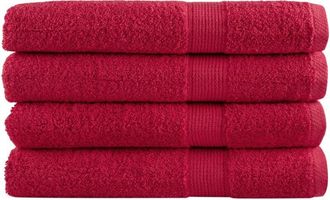 vidaXL Asciugamani per Sauna solund 4 pz Rossi 80x200 cm 600 g/m&sup2; - Vidaxl