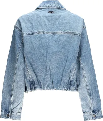 Michael Michael Kors Denim Bomber Jacket - Blue