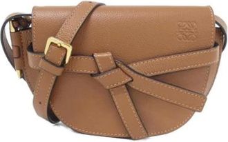 Loewe Pre-owned Belt Bags, female, Brown, Size: ONE SIZE Pre-owned Leather Shoulder Bag