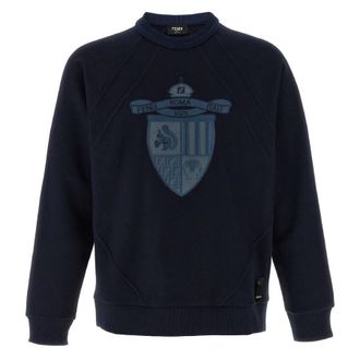 Fendi Mens Crest Print Sweatshrt, Size Medium