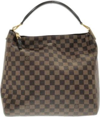 Louis Vuitton Pre-owned Vintage Canvas Shoulder Bag - Dames - Vintage Schoudertas - Bruin - ONE Size - Vintage
