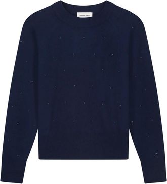 Fab By Fabienne Chapot Lidi Strass Pullover - Dames - Ronde hals truien - Blauw - L - Wol - Truien & Vesten