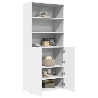 Berkfield Home Highboard White 80x42.5x185 cm Engineered Wood