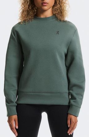 On Focus Tech Crewneck Sweatshirt in Olive at Nordstrom, Size X-Small