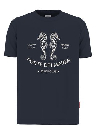 Joop Kurzarmshirt JOOP JEANS Almir, Herren, Gr. XXL, blau (dunkelblau), Single Jersey, Obermaterial: 100% Baumwolle, bedruckt, gemustert, mehrfarbig, klass