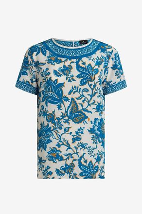 Etro T-Shirt mit Rundhalsausschnitt aus Seide