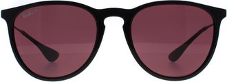 Ray-Ban Zonnebril Erika 4171 601/5Q Zwart Violet Mirror Gepolariseerd