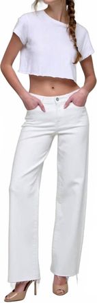 Hidden Jeans Mid Rise Dad Straight Leg Jeans In Pearl