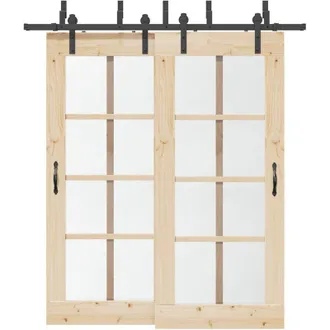 vidaXL Vidaxl - Kit De Herrajes Para Puertas Correderas Acero Negro 200 Cm