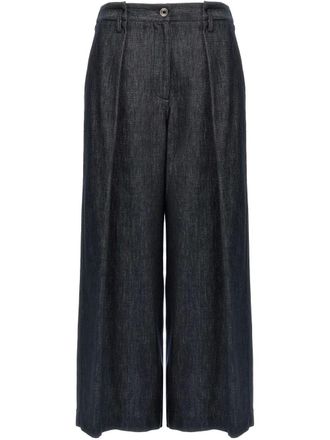 Brunello Cucinelli Crop Wide Leg Pants