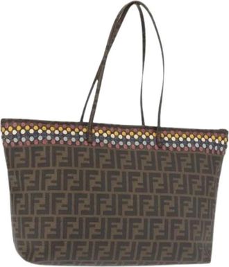 Fendi Pre-owned Canvas Tote Bag - Dames - Vintage Shopper - Bruin - ONE Size - Vintage