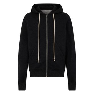 Rick Owens Zip-through Hoodie - Heren - Vesten met rits - Zwart - S - Katoen - Hoodies & sweatvesten