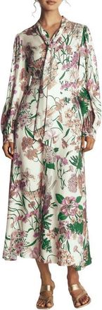Boden Whimsical Flora Bow Detail Shirtdress in Whimsical Ivory Floral at Nordstrom, Size 14