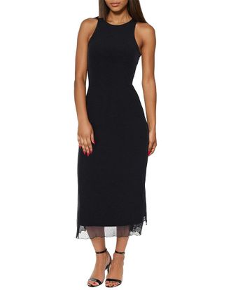 Bebe Power Mesh A-Line Maxi Dress