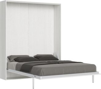 Itamoby Cama doble plegable vertical kentaro color blanco ceniza