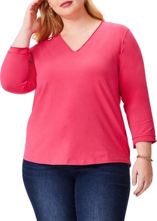 Nic+Zoe Nic+Zoe Plus 3/4-Sleeve Roll V T-Shirt