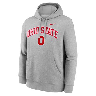 Nike Ohio State Arch Nike Mens College Pullover Hoodie in Grey | NKDK06GOH-Y48