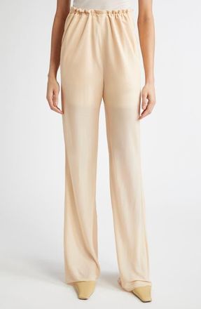 SETCHU Sheer Double Layer Pants in Beige at Nordstrom, Size 1
