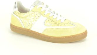 Floris Van Bommel Geel + Print Sneaker N. gum Z. - Dames - Sneakers - Geel - 39 EU - Schoenen