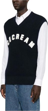 Icecream Icecream, Truien & Vesten, Heren, Blauw, L, Wol, Wool Blend Vest