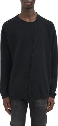 Isabel Benenato Maglia Girocollo in Lana Vergine - - Knitwear - Uomo - Nero - L