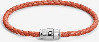 Montblanc Glattleder-Flechtarmband 3 Rings Cayenne - 60