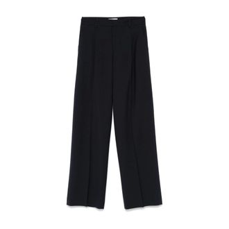 Pantaloni Torino Straight Trousers, female, Blue, Size: 4XL Blue Trousers with Concealed Fastening