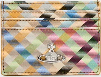 Vivienne Westwood Womens Colourful tartan logo card case