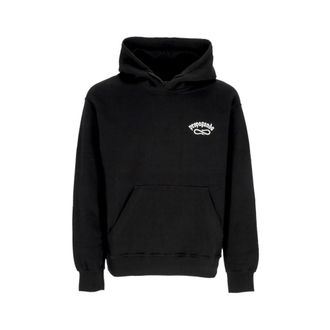 PROPAGANDA Hoodies, male, Black, L, Black Harem Hoodie with Kangaroo Pocket