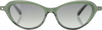 Carven Ovale Acetaat Zonnebril - Dames - Zonnebrillen - Groen - ONE Size - Accessoires