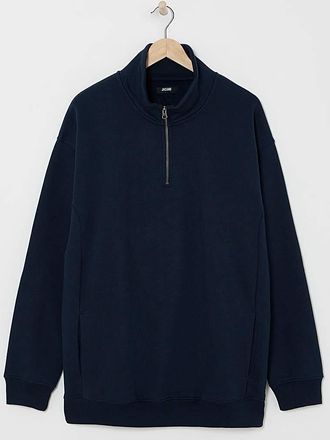 Jacamo 1/4 Zip Relaxed Fit Sweatshirt
