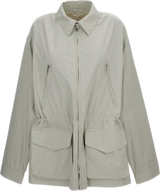 Rier Grey Water-Repellent Cotton Field Jacket