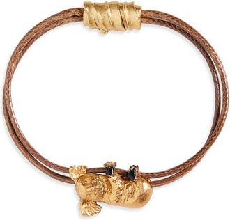 Zimmermann Mira Braided Koala Bracelet in Gold/Brown at Nordstrom