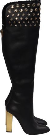 Rene Caovilla Rene Caovilla Over-the-Knee Boots in Black Leather