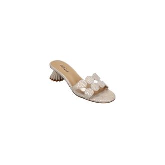Vaneli Womens Ophira Metallic Sandals In Champagne