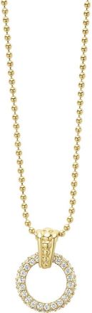 Lagos Meridian 18K Gold & Diamond Circle Pendant Necklace at Nordstrom